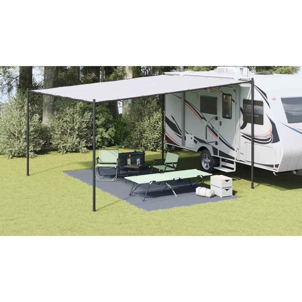 vidaXL Χαλκάκι Σκηνής Μπλε και Γκρι 500 x 250 cm Πολυαιθυλένιο