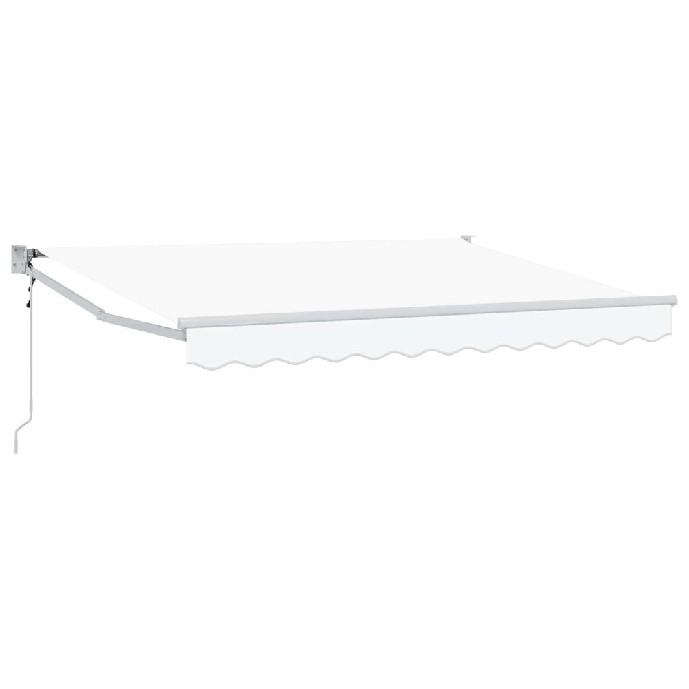 vidaXL Αναδιπλούμενη τέντα Λευκό 3,5 x 2 m Πολυέστερ και Μέταλλο
