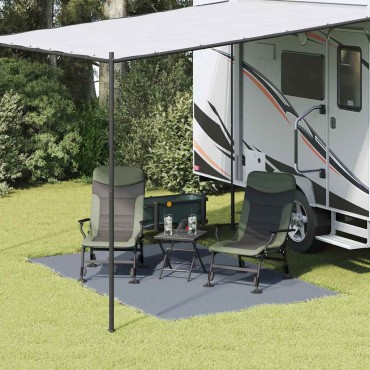 vidaXL Χαλκάκι Σκηνής Μπλε και Γκρι 300 x 200 cm Πολυαιθυλένιο