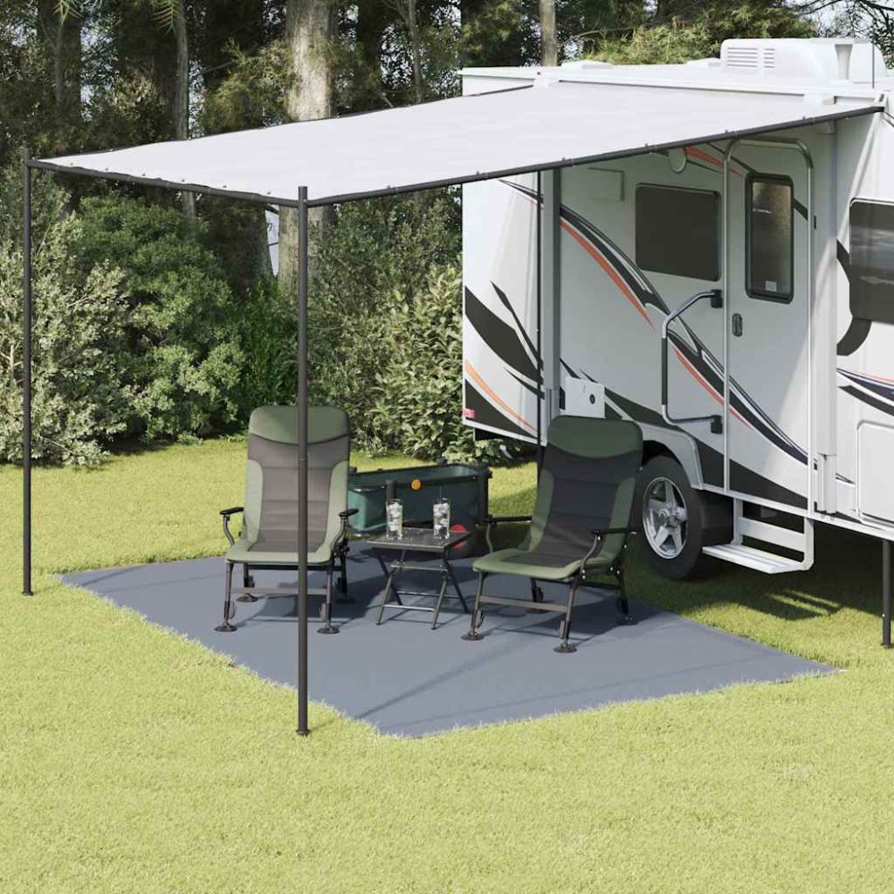 vidaXL Χαλκάκι Σκηνής Μπλε και Γκρι 400 x 250 cm Πολυαιθυλένιο