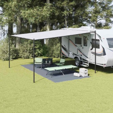 vidaXL Χαλκάκι Σκηνής Μπλε και Γκρι 550 x 250 cm Πολυαιθυλένιο
