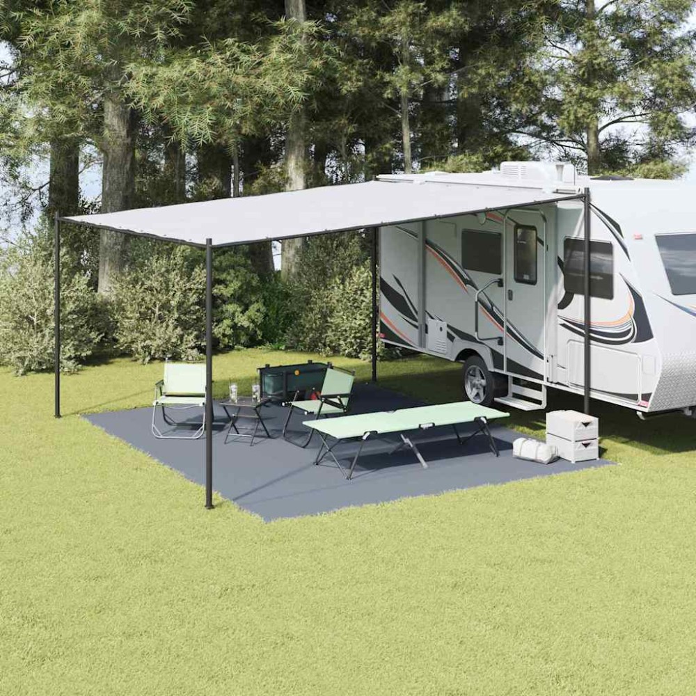 vidaXL Χαλκάκι Σκηνής Μπλε και Γκρι 500 x 400 εκ. Πολυαιθυλένιο