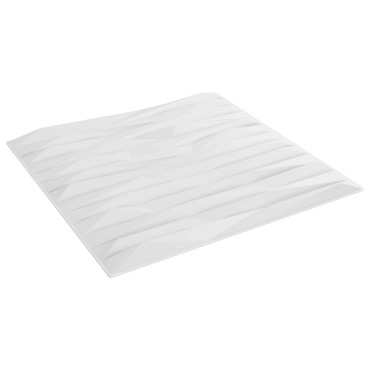 vidaXL Πάνελ τοίχου 12 τμχ. 50 x 50 cm Άσπρη Πέτρα Φελιζόλ XPS