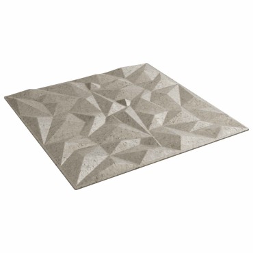 vidaXL Πάνελ τοίχου 12 τμχ. 50 x 50 cm Αμέθυστος Μπετόν Φελιζόλ XPS