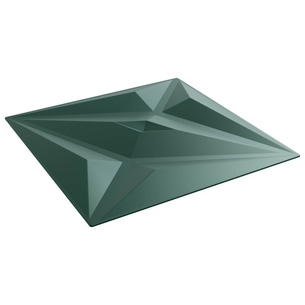 vidaXL Πάνελ τοίχου 48 τμχ. 50 x 50 cm Αστέρι Πράσινο Φελιζόλ XPS