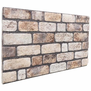 vidaXL Πάνελ τοίχου 10 τμχ. 100 x 50 cm Ανοιχτό καφέ Αφρός EPS
