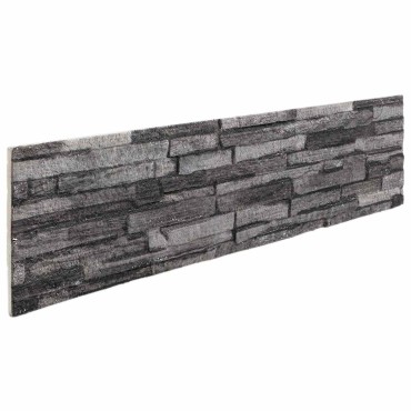 vidaXL Πάνελ τοίχου 10 τμχ. 100 x 25 cm Ανθρακί Αφρός EPS