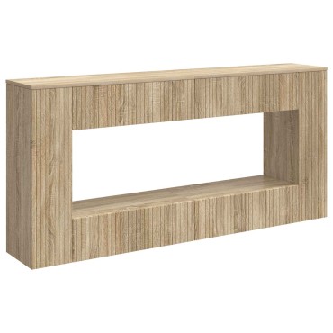 vidaXL Τραπέζι κονσόλας Ριγέ Δρύς Sonoma 155x29x74cm