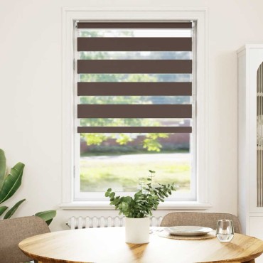 vidaXL Στόρι Ζέβρα 70,9 x 120 εκ. Πλάτος Υφάσματος 66,7 εκ. Καφέ