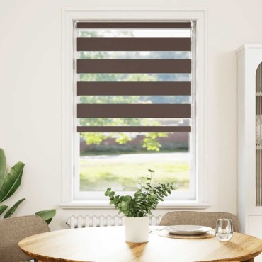 vidaXL Στόρι Ζέβρα 90,9 x 150 εκ. Πλάτος Υφάσματος 86,7 εκ. Καφέ
