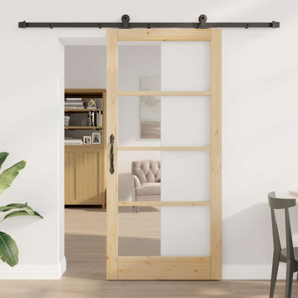 vidaXL Συρόμενη Πόρτα ORKDAL Φυσικό 93 x 202 cm
