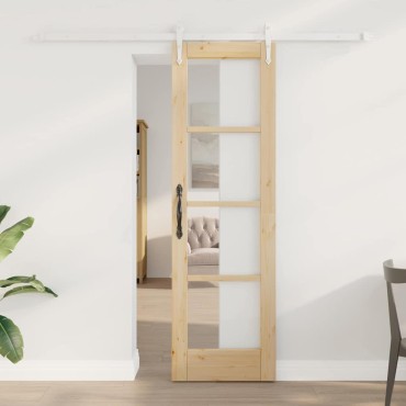 vidaXL Συρόμενη Πόρτα Φυσικό 61 x 198,5 εκ.