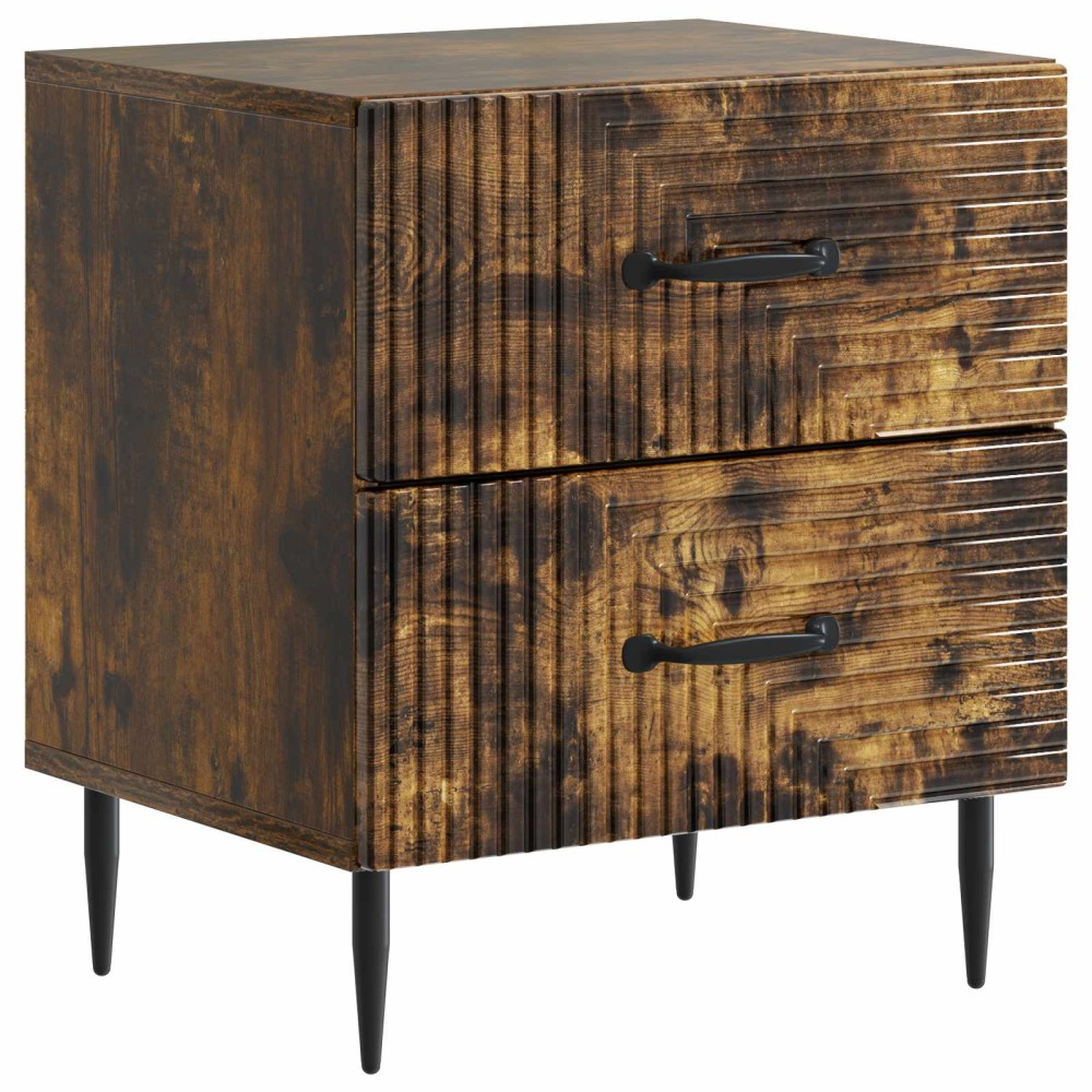 vidaXL Κομοδίνο Καπνισμένο Ξύλο Δρυός 43x34,5x47,5 εκ 1 τεμ.