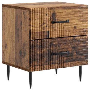vidaXL Κομοδίνο Παλαιωμένο ξύλο 43x34,5x47,5cm Επεξεργασμένο Ξύλο 1 τεμ.