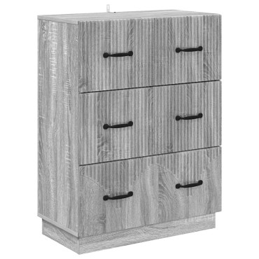 vidaXL Ντουλάπι με Συρτάρια Γκρι Sonoma 66x34,5x87cm 1 τεμ.