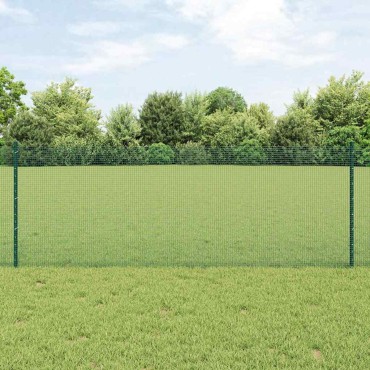 vidaXL Συρματόπλεγμα με Στυλίς 50x0,8 m PVC-Επικαλυμμένο Ατσάλι