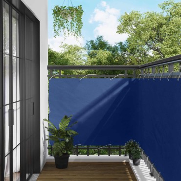 vidaXL Οθόνη Μπαλκονιού Ορθογώνιος 110 x 500 cm Ύφασμα Όξφορντ Μπλε
