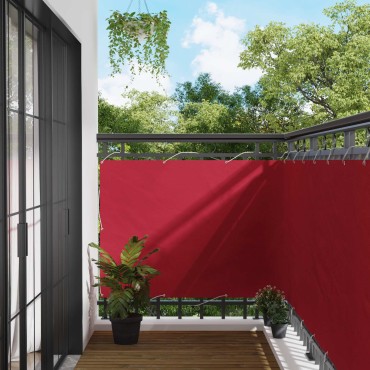 vidaXL Οθόνη Μπαλκονιού Ορθογώνιος 110 x 600 εκ Ύφασμα Όξφορντ Κόκκινο