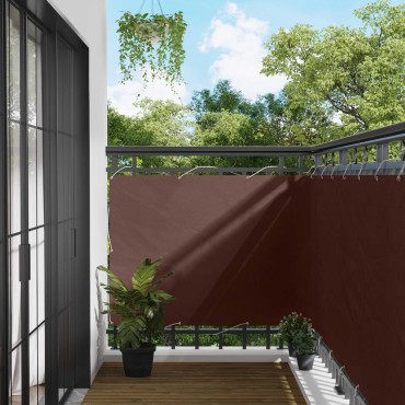 vidaXL Οθόνη Μπαλκονιού Καφέ 110 x 300 cm Ύφασμα Όξφορντ