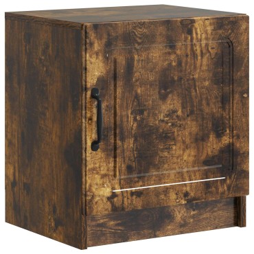 vidaXL Κομοδίνο Καπνισμένο Ξύλο Δρυός 43x34,5x47cm 1 τεμ.
