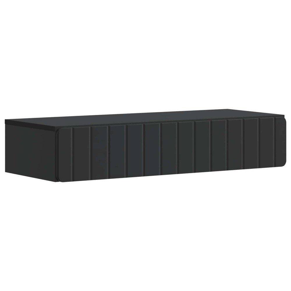 vidaXL Τραπεζάκι Τοίχου Μαύρο 87,5x34,5x17cm Επεξεργασμένο Ξύλο