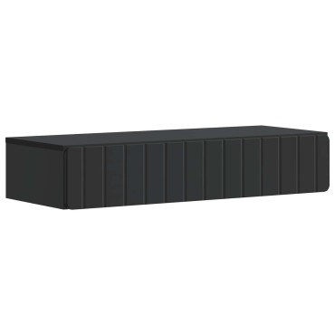 vidaXL Τραπεζάκι Τοίχου Μαύρο 87,5x34,5x17cm Επεξεργασμένο Ξύλο