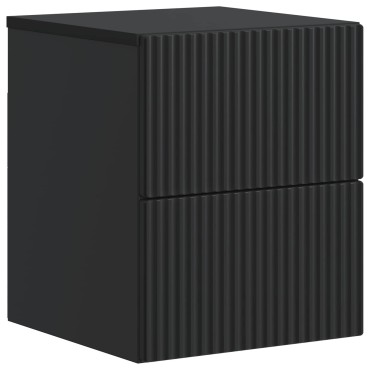 vidaXL Τοίχου Κρεμαστό Κομοδίνο Μαύρο 33x34,5x40 εκ 1 τεμ.