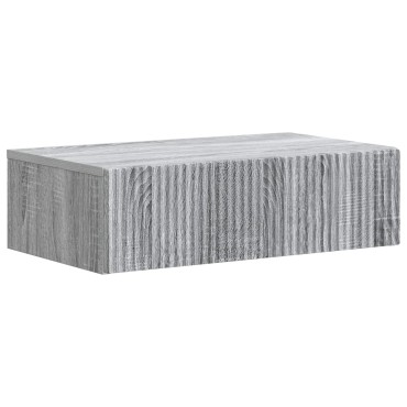 vidaXL Τραπεζάκι Τοίχου Γκρι Sonoma 59x34,5x17cm