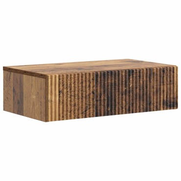 vidaXL Τραπεζάκι Τοίχου Παλαιωμένο ξύλο 59x34,5x17cm