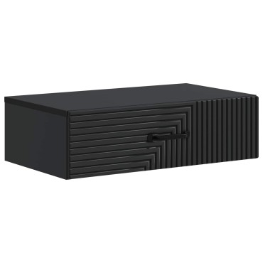 vidaXL Τραπεζάκι Τοίχου 59x34,5x17cm Επεξεργασμένο Ξύλο Μαύρο
