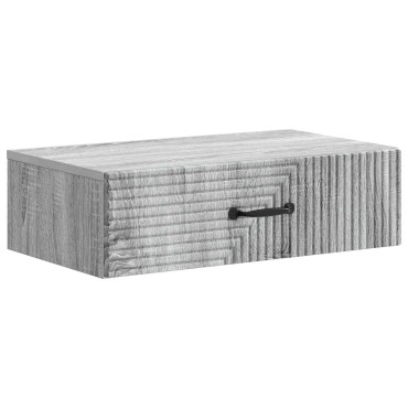 vidaXL Τραπεζάκι Τοίχου Γκρι Sonoma 59x34,5x17cm