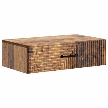 vidaXL Τραπεζάκι Τοίχου Παλαιωμένο ξύλο 59x34,5x17cm