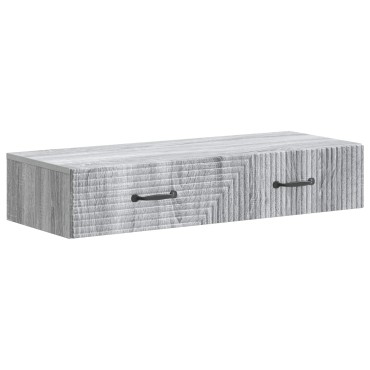 vidaXL Τραπεζάκι Τοίχου Γκρι Sonoma 87,5x34,5x17cm