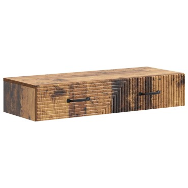 vidaXL Τραπεζάκι Τοίχου Παλαιωμένο ξύλο 87,5x34,5x17cm