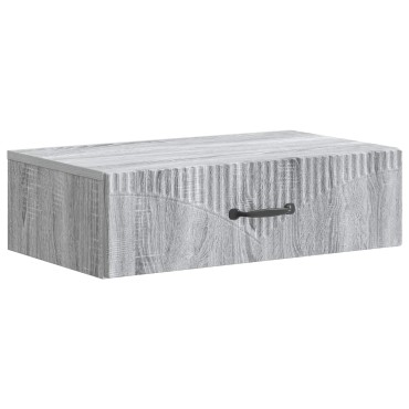 vidaXL Τραπεζάκι Τοίχου Γκρι Sonoma 59x34,5x17cm