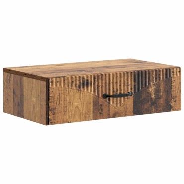 vidaXL Τραπεζάκι Τοίχου Παλαιωμένο ξύλο 59x34,5x17cm