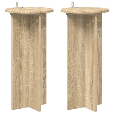 vidaXL Βάση φυτών 2 τμχ. Sonoma Δρυς 29,5 x 29,5 x 60 εκ.