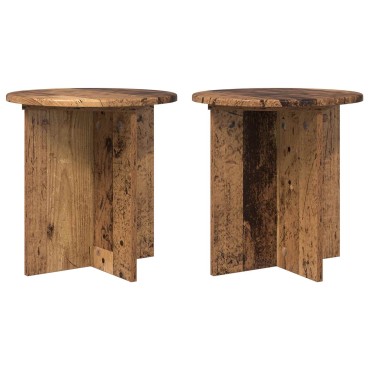 vidaXL Βάση φυτών 2 τμχ. Παλαιωμένο ξύλο 40 x 40 x 40 cm