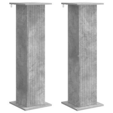 vidaXL Βάση φυτών 2 τμχ. Γκρι Σκυροδέματος 30,5 x 30 x 100,5 εκ