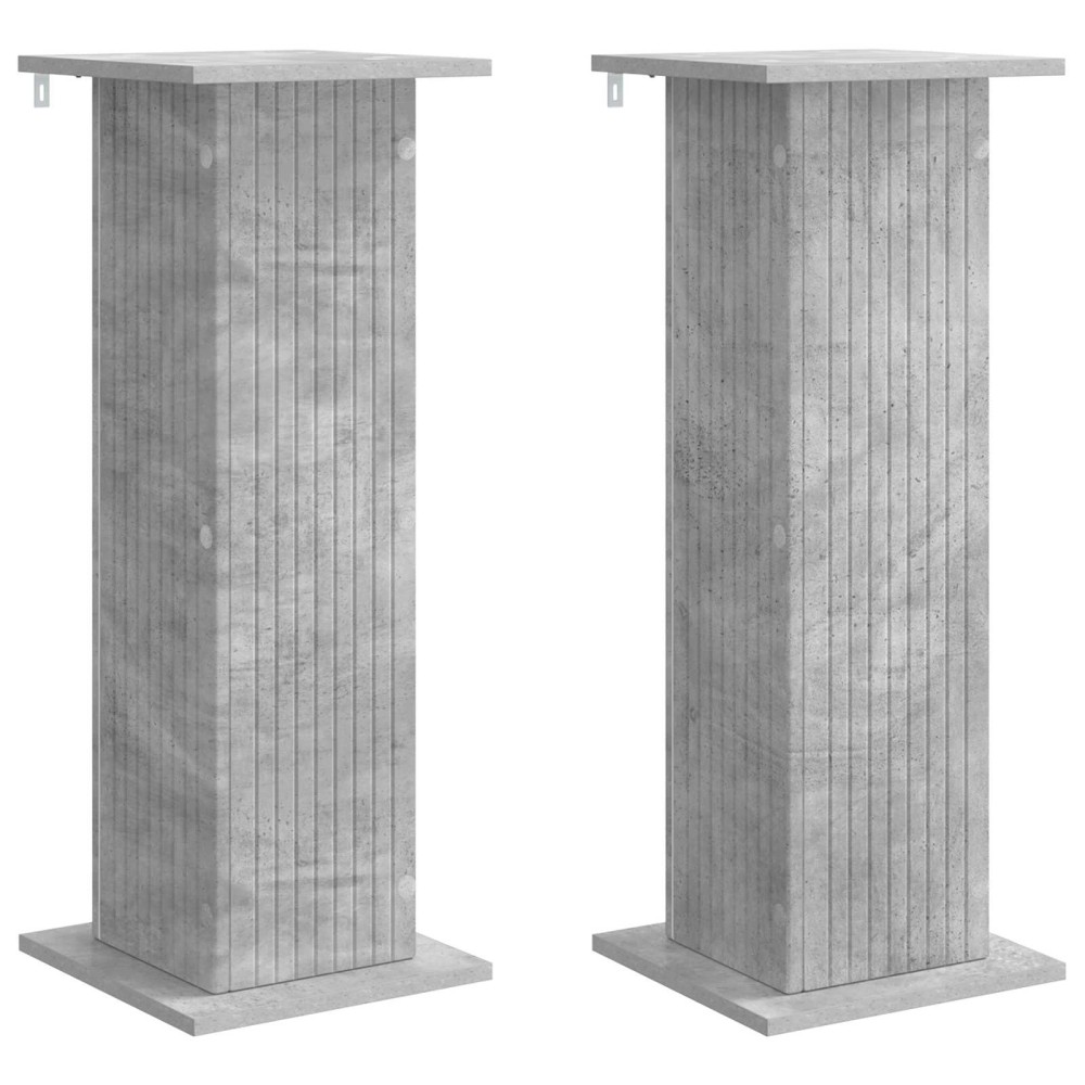 vidaXL Βάση φυτών 2 τμχ. Γκρι Σκυροδέματος 30,5 x 30 x 80,5 εκ