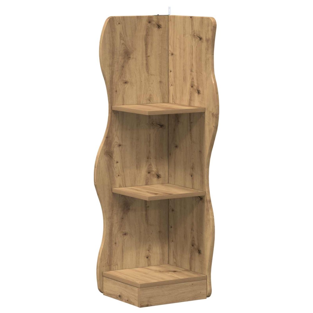 vidaXL Γωνιακό ράφι Artisan Δρυς 34x33x102cm Επεξεργασμένο Ξύλο