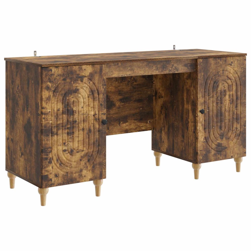 vidaXL Γραφείο Καπνισμένο Ξύλο Δρυός 142,5x50x75cm 1 τεμ.