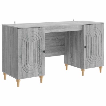 vidaXL Γραφείο Γκρι Sonoma 142,5x50x75cm Επεξεργασμένο Ξύλο 1 τεμ.