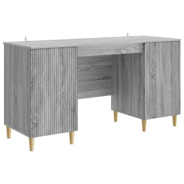 vidaXL Γραφείο Γκρι Sonoma 142,5x50x75cm Επεξεργασμένο Ξύλο 1 τεμ.