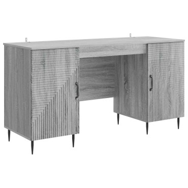 vidaXL Γραφείο Γκρι Sonoma 142,5x50x75cm Επεξεργασμένο Ξύλο 1 τεμ.