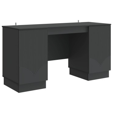 vidaXL Γραφείο Μαύρο 142,5x50x75cm Επεξεργασμένο Ξύλο 1 τεμ.