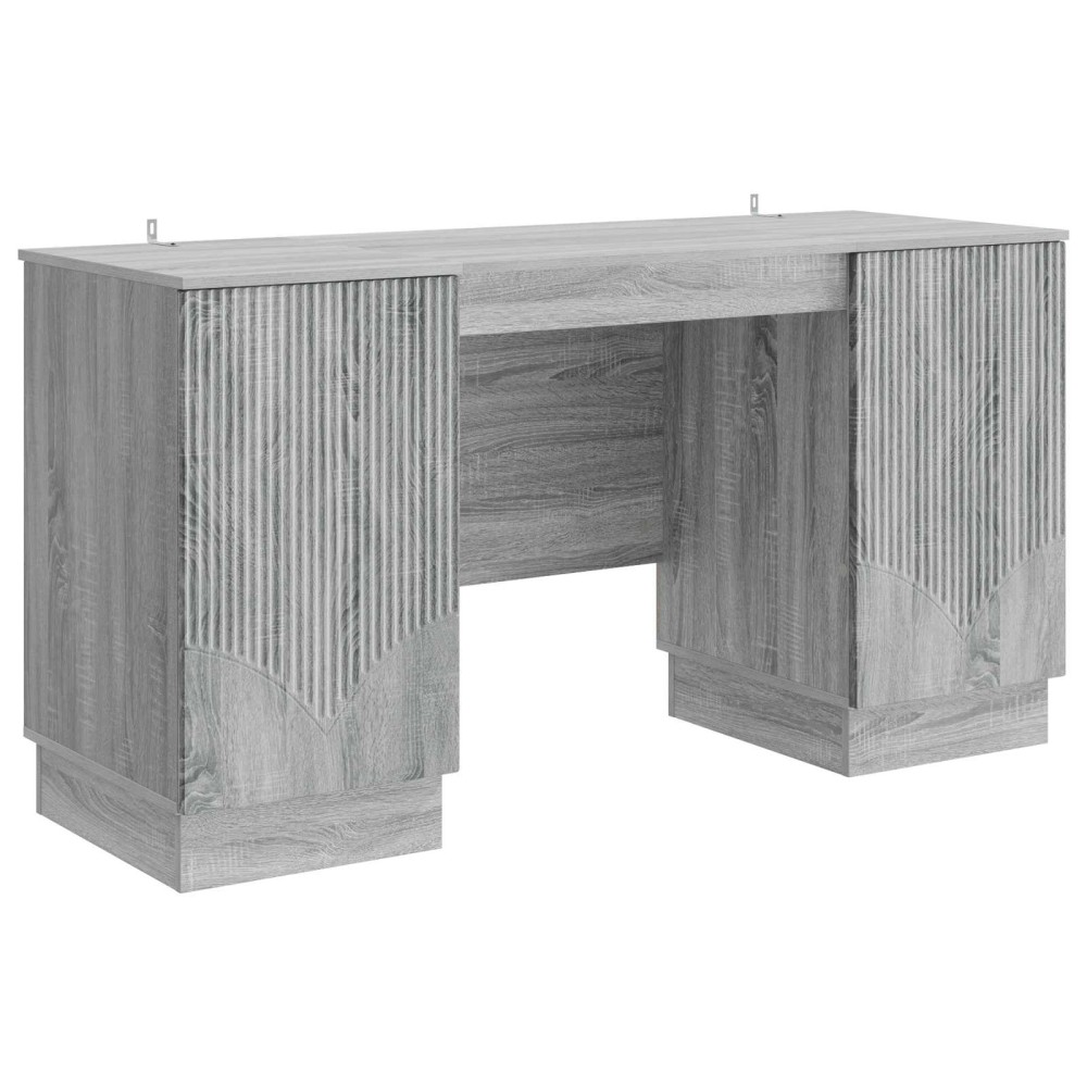 vidaXL Γραφείο Γκρι Sonoma 142,5x50x75cm Επεξεργασμένο Ξύλο 1 τεμ.