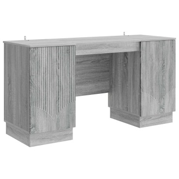vidaXL Γραφείο Γκρι Sonoma 142,5x50x75cm Επεξεργασμένο Ξύλο 1 τεμ.