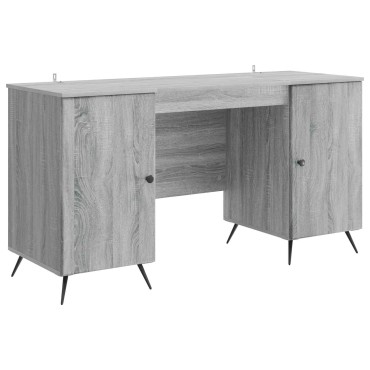 vidaXL Γραφείο Γκρι Sonoma 142,5x50x75cm Επεξεργασμένο Ξύλο 1 τεμ.