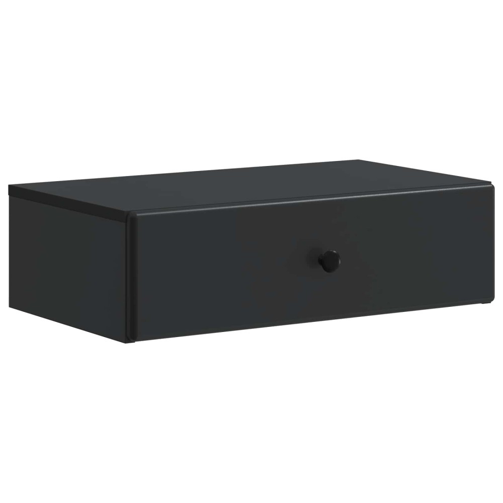 vidaXL Τραπεζάκι Τοίχου Μαύρο 59x34,5x17cm Επεξεργασμένο Ξύλο